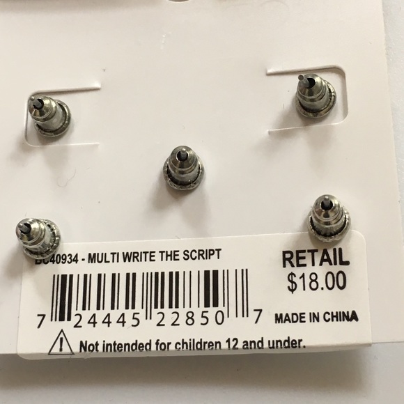 BCBGeneration single earring stud assorted set NEW play triangle football star - Picture 3 of 4